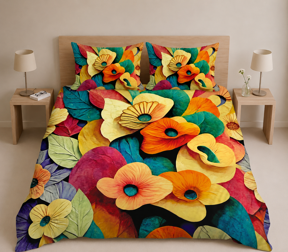 Premium 3D Digital Printed Bedsheet Set